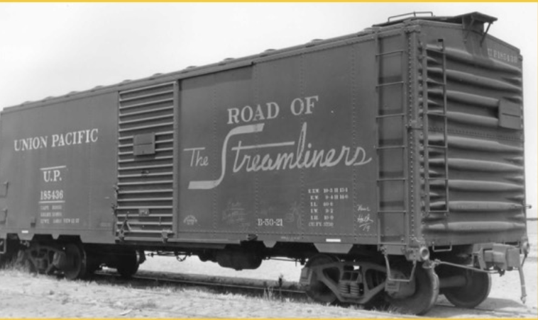 UP steel box car circa 1939 from Harley Trains.